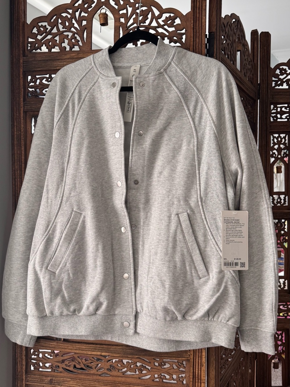 Women’s collegiate oversized jacket